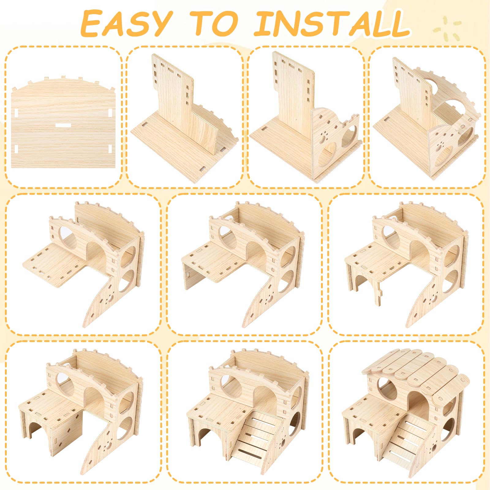 Foxtell maison bois hamster: refuge sûr et confortable pour explorer.