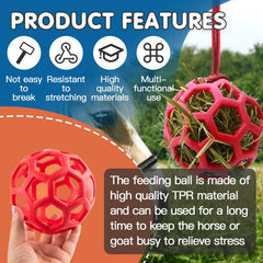 Foycow balle de foin pour chèvres et chevaux, stimule l'activité quotidienne.