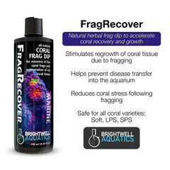 Frag Recover favorise la réparation des tissus après manipulation des coraux fragiles.