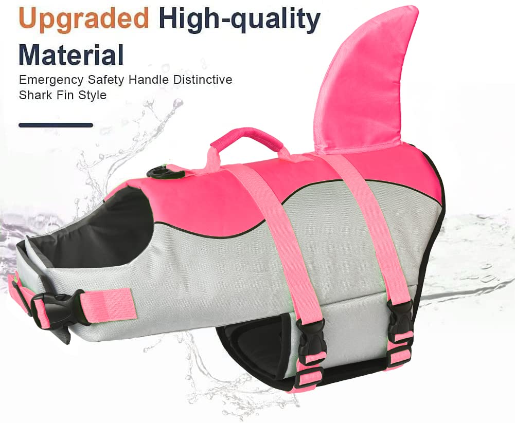 Fragralley gilet chien requin arrière pour flotter en tout confort.