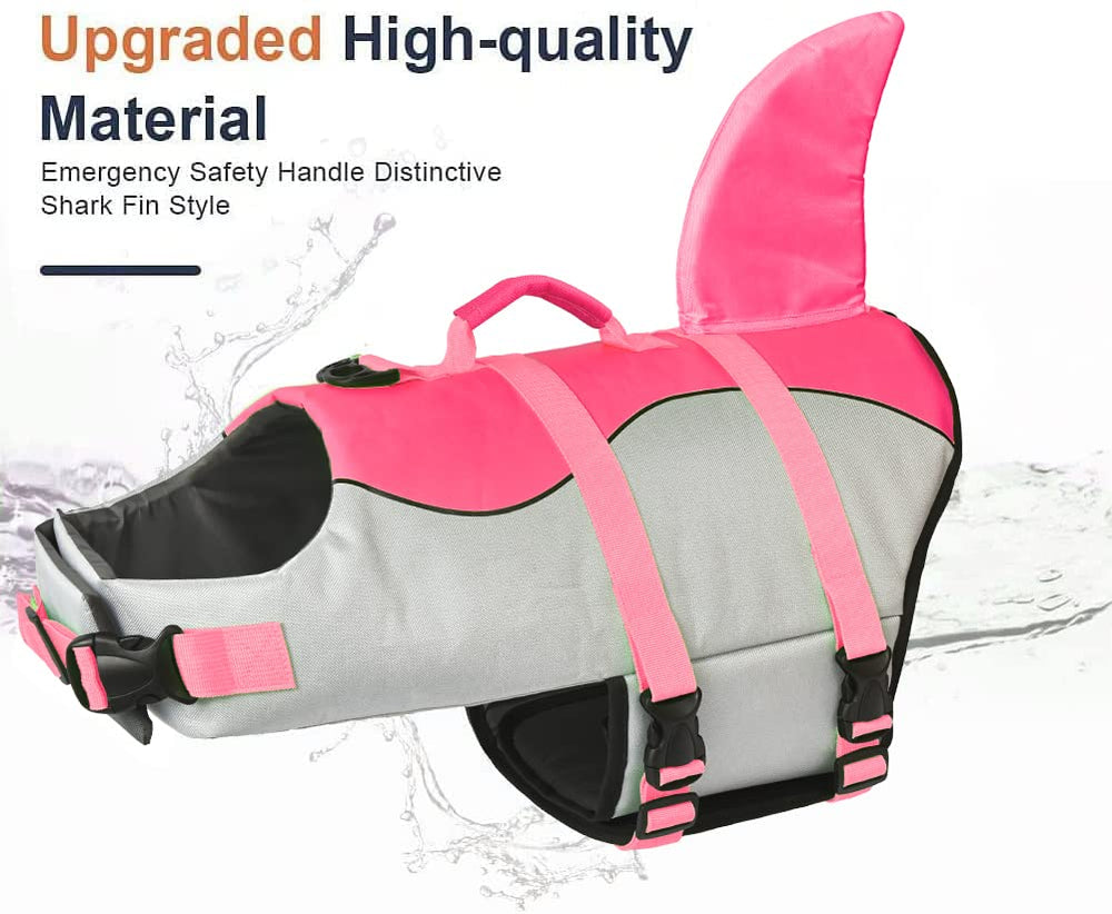 Fragralley gilet chien requin arrière pour flotter en tout confort.