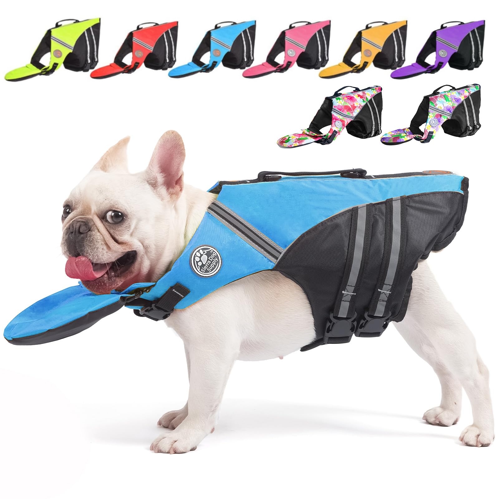 Gilet de sauvetage Fragralley pour chien Bouledogue Français ensemble, sécurité et confort