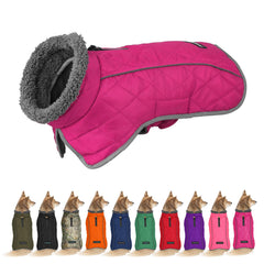 Manteau Fragralley pour chien imperméable avec doublure chaude rose XL.