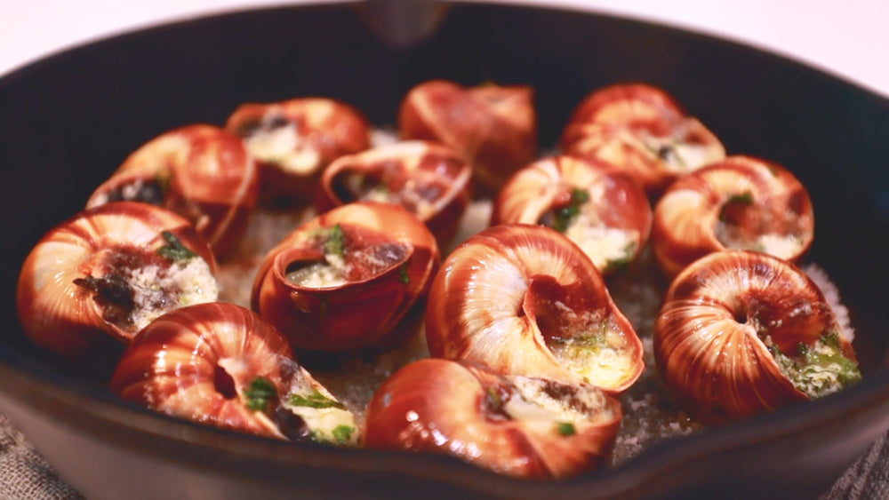 Coquilles escargot Directement de France, importées pour authenticité française.