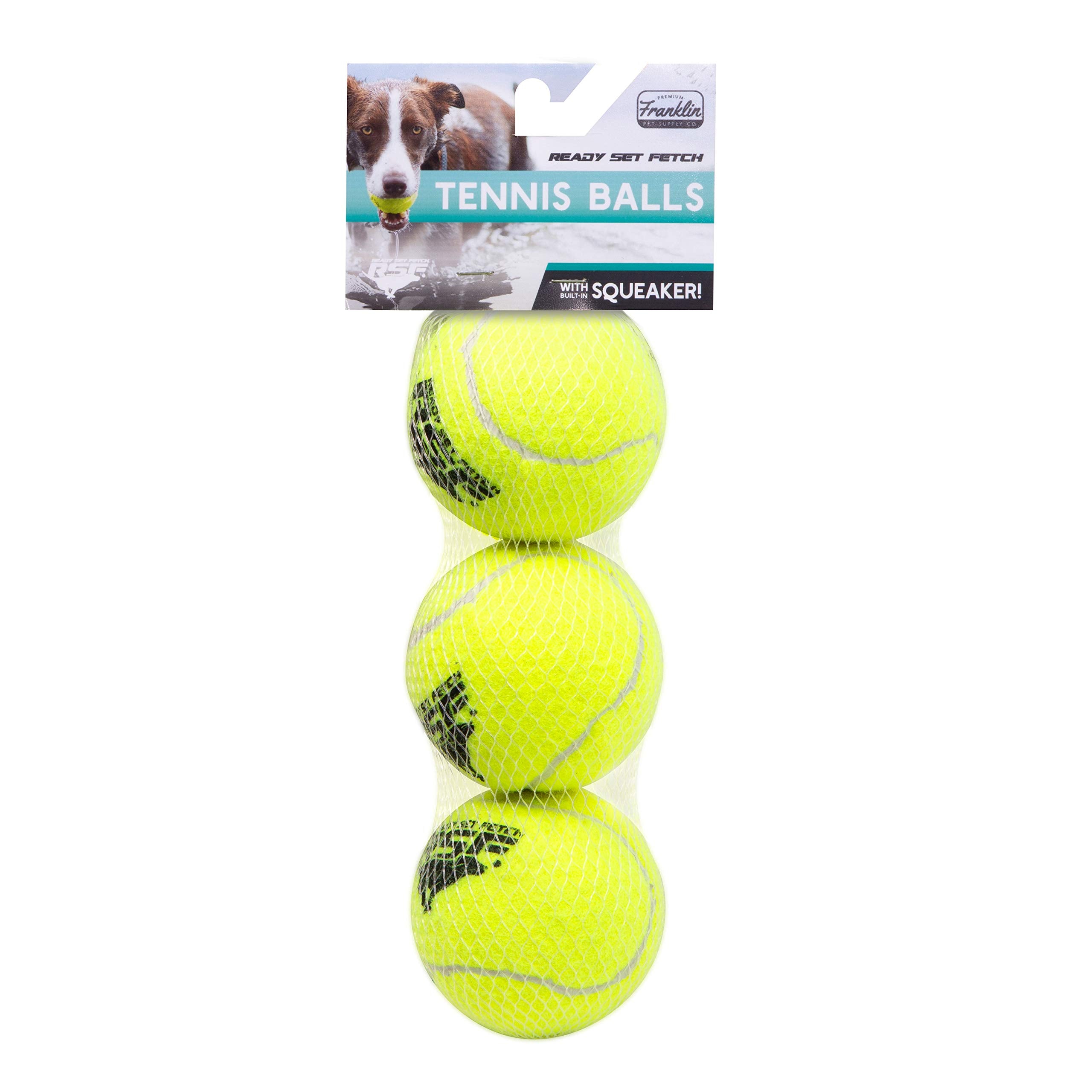 Pack triple Franklin balle tennis pour chiens, pratique et économique