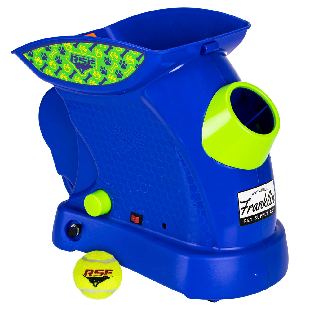 Franklin Ready Set Fetch Mini lanceur de balle tennis pour chien actif.
