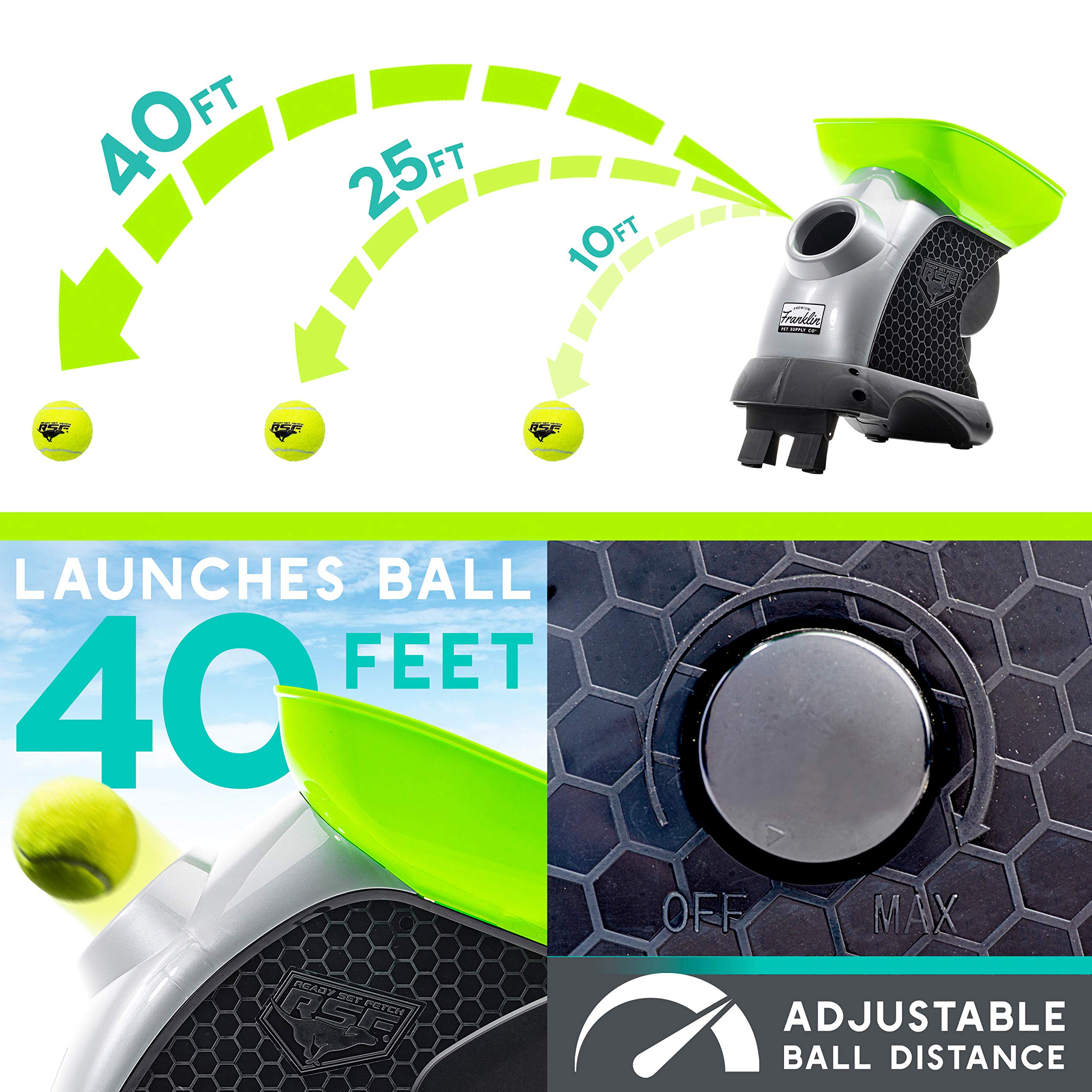Franklin Sports Ready Set Fetch, design compact, rangement facile.