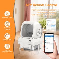 FRCFRC Boîte-litière automatique connexion-app, suivi en temps réel des visites.