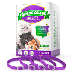 Collier FRDUGA apaisant pour chat, emballage du lot quatre.
