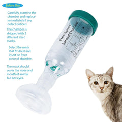 Free-space Chat Inhalateur Spacer masque petit pour chats légers.