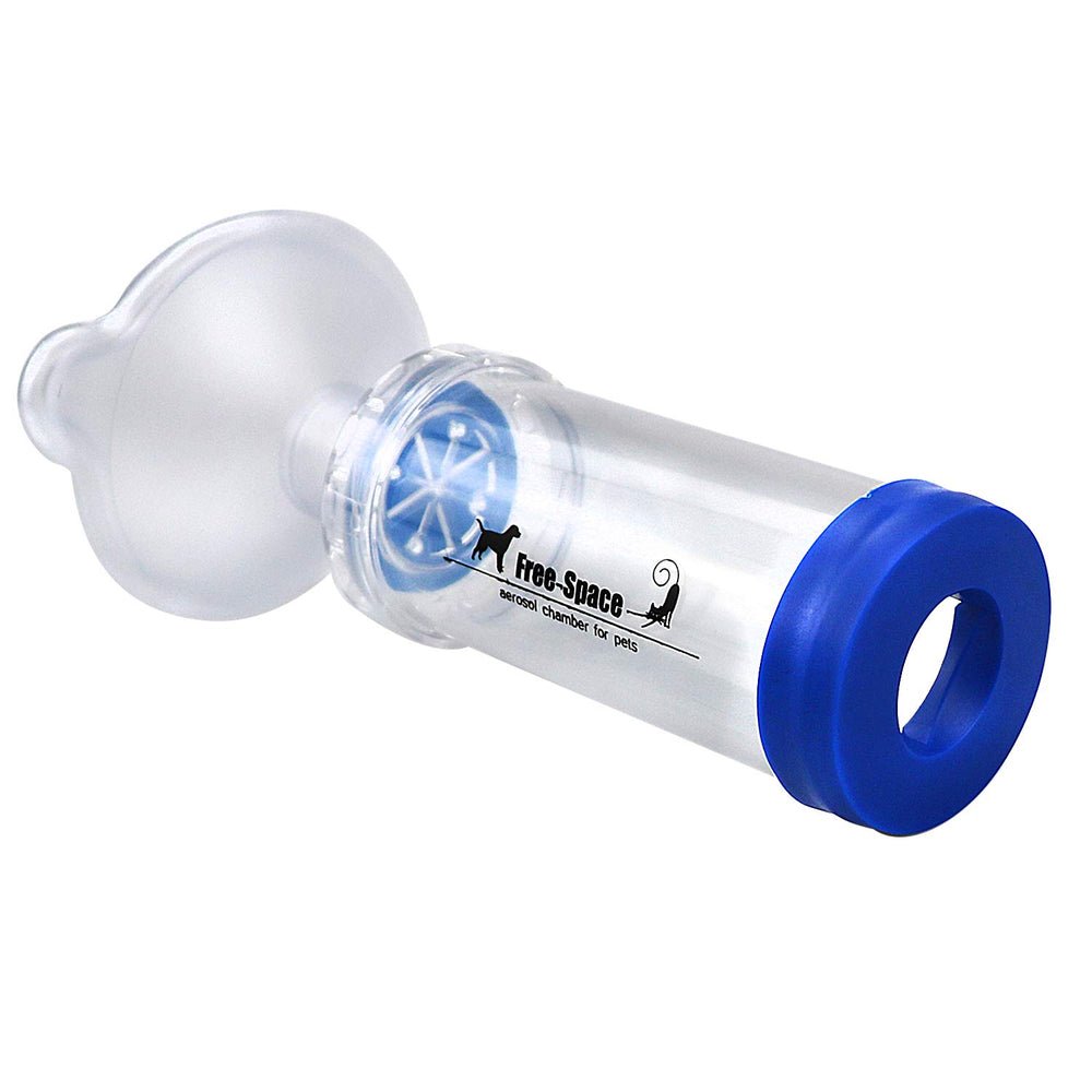 Free-Space inhalateur spacer inclut un mode d'emploi illustré pour guider l'utilisation.
