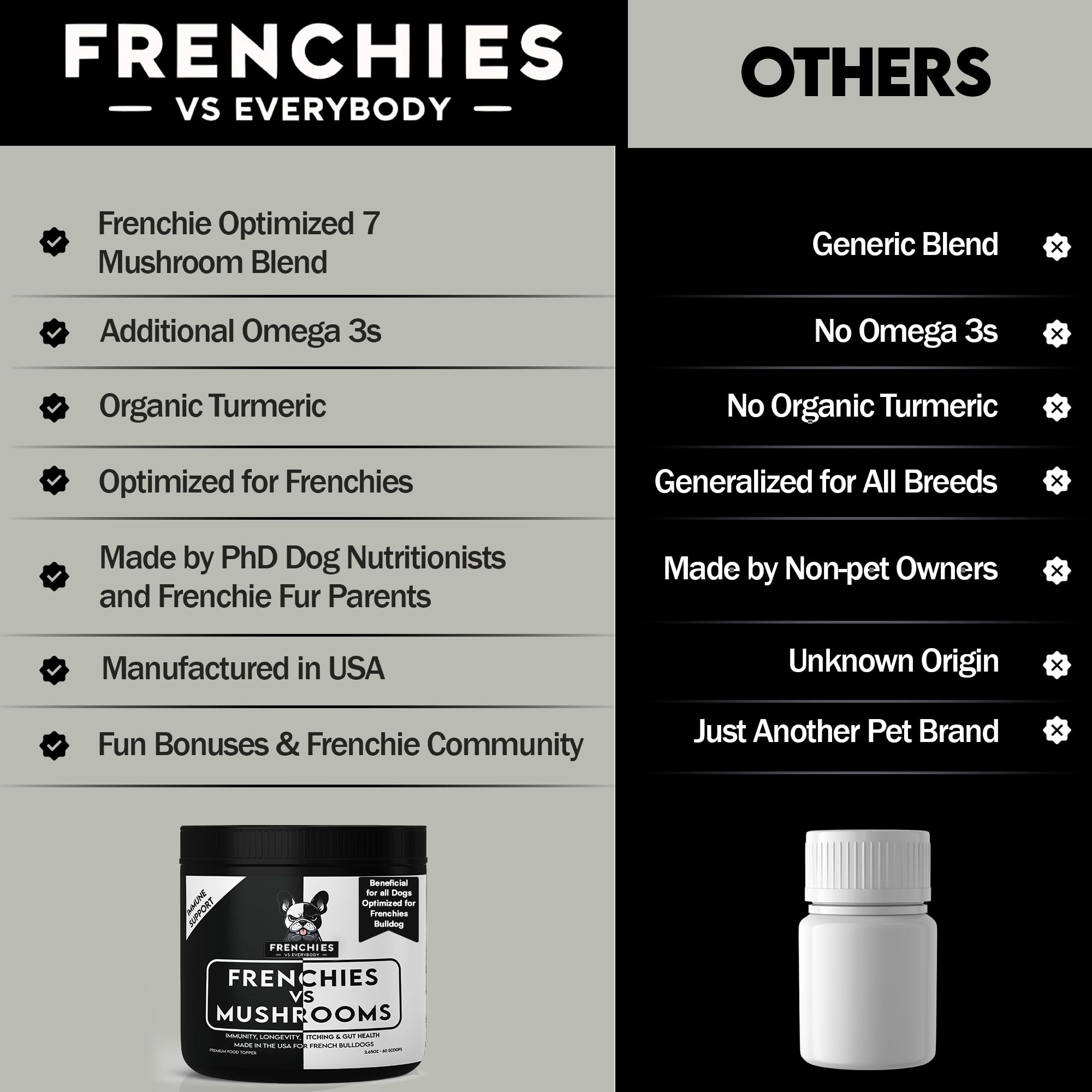 Défense immunitaire Frenchies vs Everybody renforcée par tramète et champignons médicinaux.