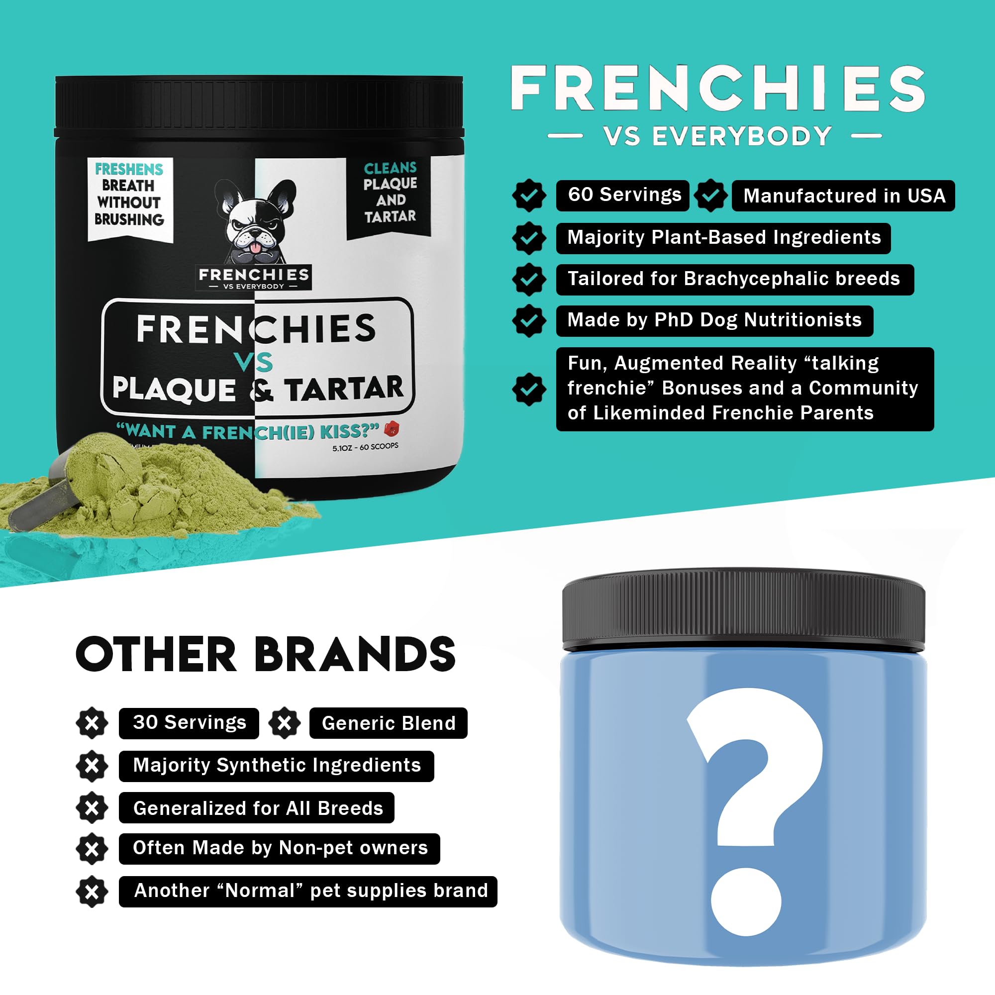 Frenchies vs Everybody – convient à toutes les races et tailles de chiens
