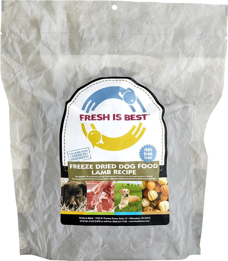 Fresh Is Best : sachet refermable d’agneau lyophilisé pour repas pratiques.