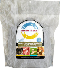 Fresh Is Best : sachet refermable d’agneau lyophilisé pour repas pratiques.