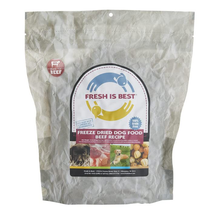 Fresh Is Best boeuf séché en sac zippé, fraîcheur préservée pour les repas canins.