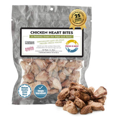 Fresh Is Best : coeurs de poulet sec dans l'emballage, idéal pour récompenser.