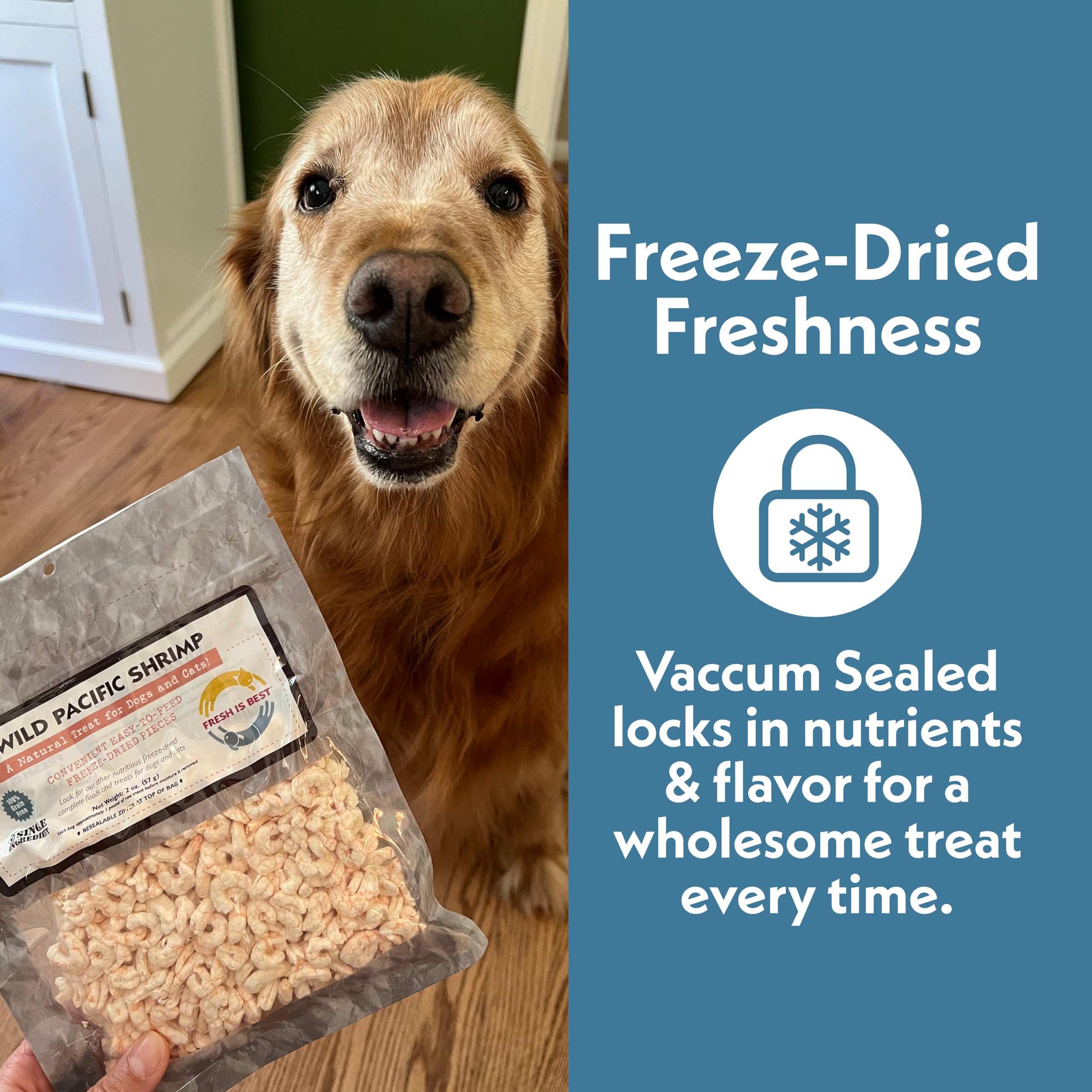 Friandise Fresh Is Best avec protéines élevées pour chiens et chats.