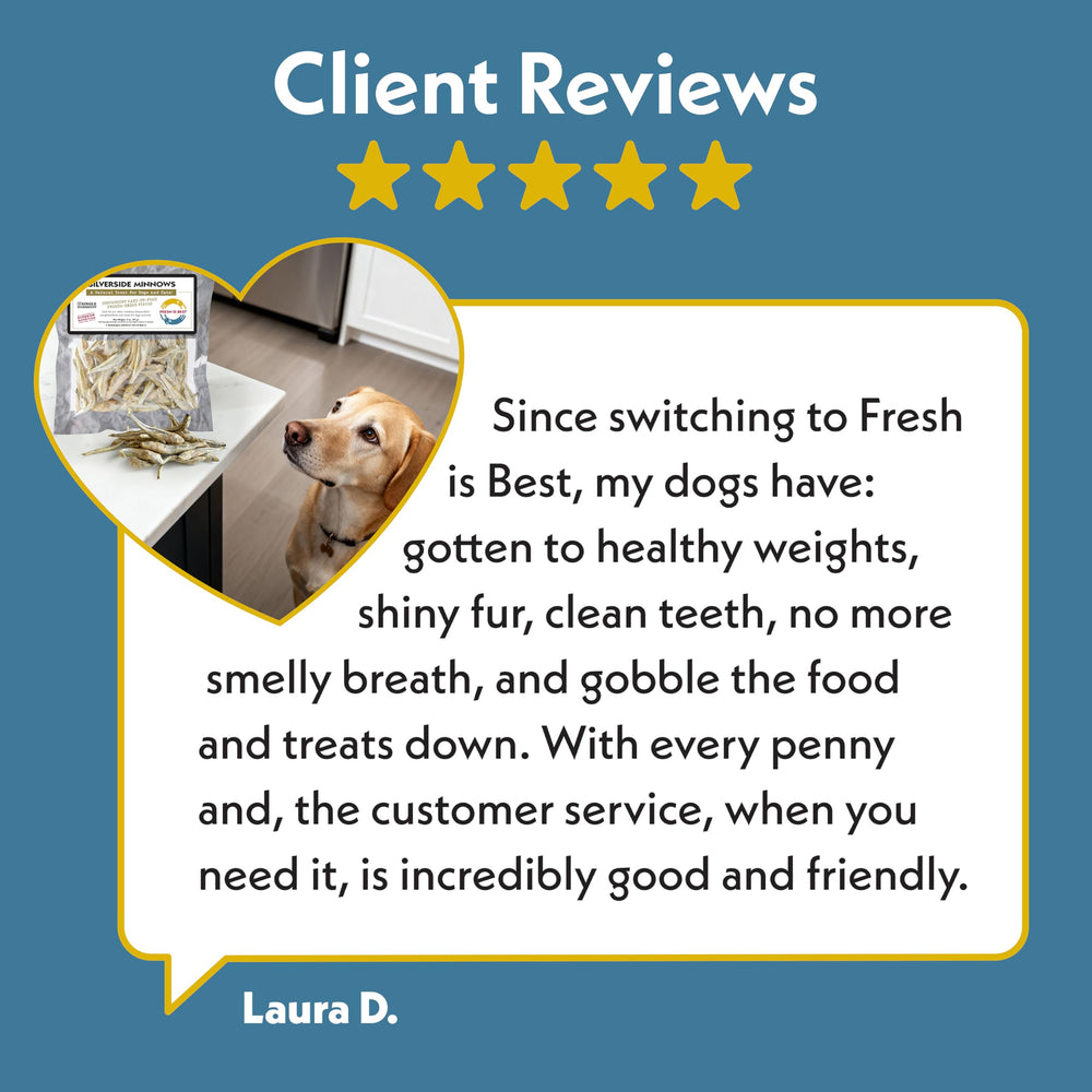 Fresh Is Best Silverside Minnows – fabriqué aux États‑Unis avec des ingrédients américains.