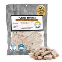 Fresh Is Best Tenders Dinde, lyophilisees dans sachet refermable, parfait pour récompenser chiens et chats.