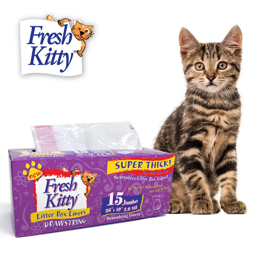 Fresh Kitty douubles jumbo pour litière, résistantes et faciles à retirer.
