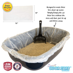 Fresh Kitty liners s'adaptent à la plupart des bacs standard pour une utilisation facile.