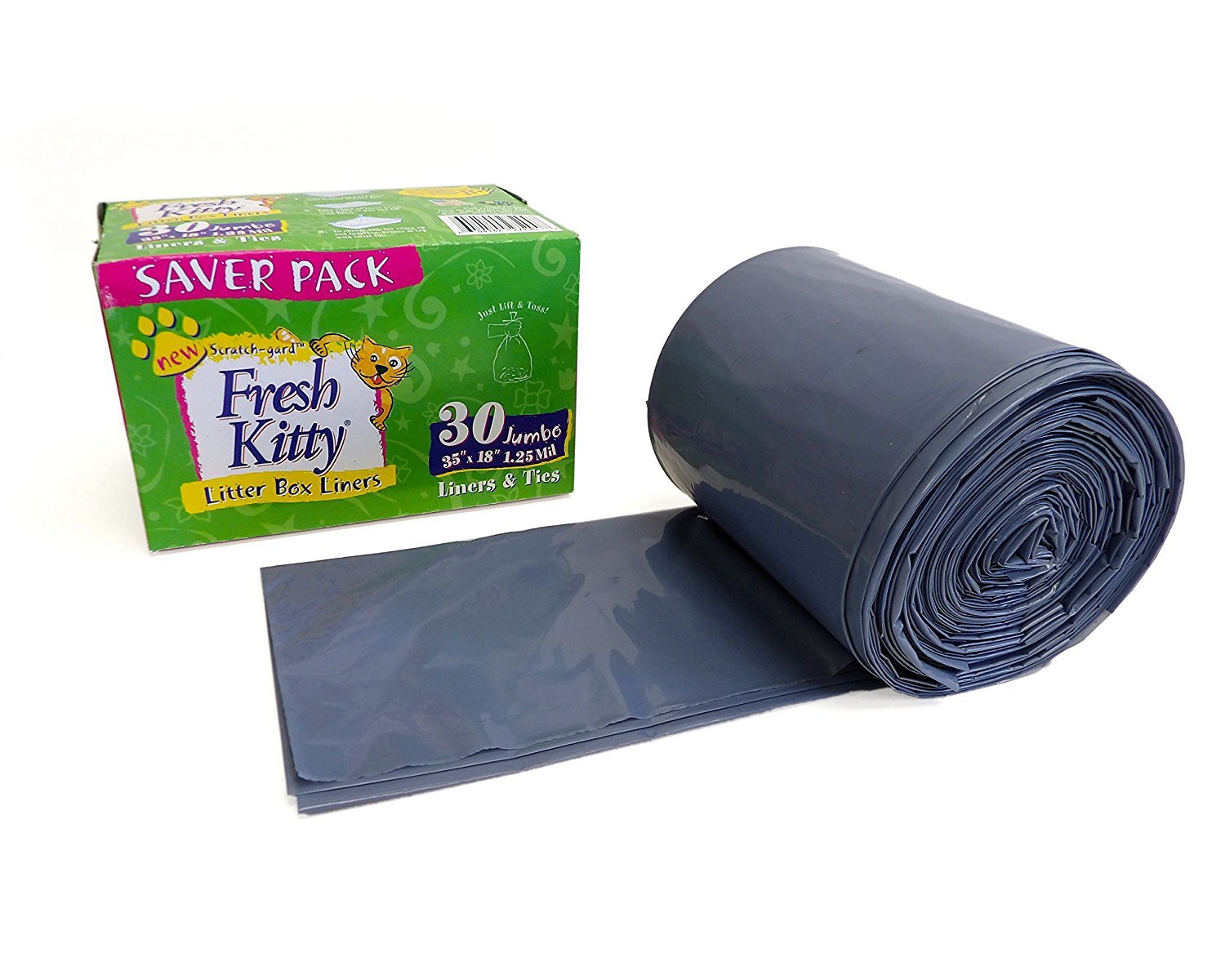 Fresh Kitty sacs litière jumbo avec liens pour changement rapide et propre