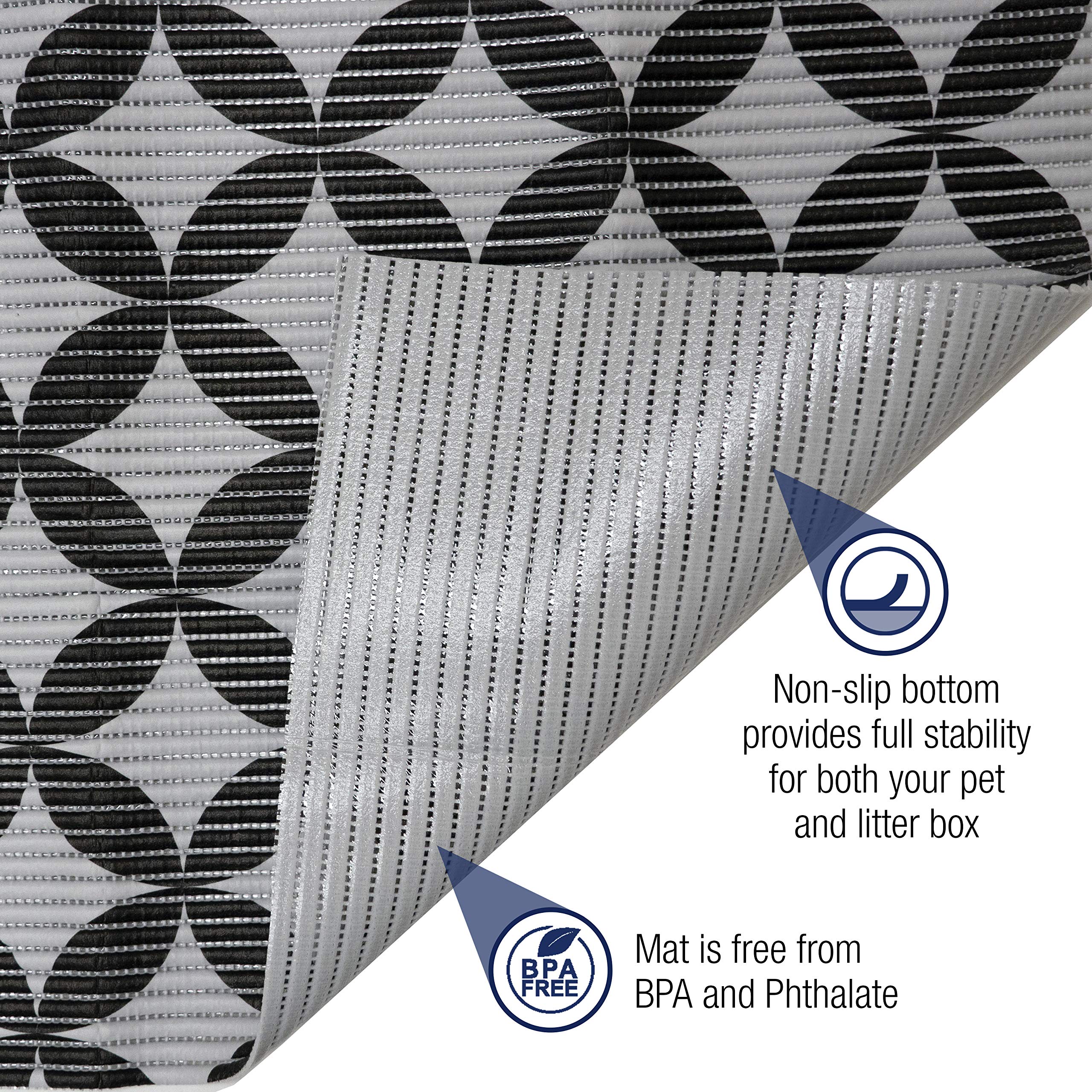 Fresh Kitty tapis litière, creux poreux captent les grains pour moins de nettoyage