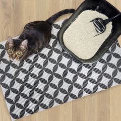 Fresh Kitty tapis litière, motif gris moderne s’adapte à votre déco