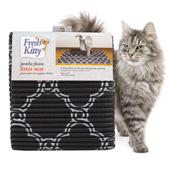 Fresh Kitty tapis-litière XL capte les débris autour de la litière.