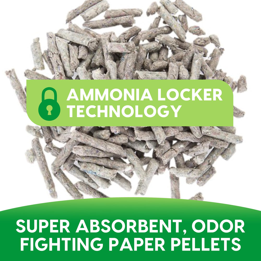 Pellets Fresh News en papier recyclé offrent une meilleure absorption que l’argile.