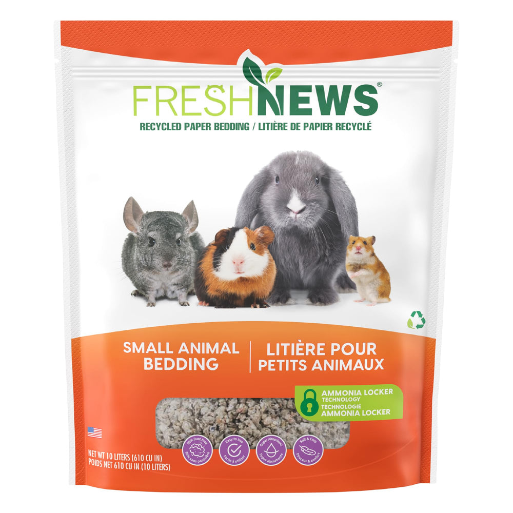Fresh News litière papier recyclé 40 L, absorption efficace.