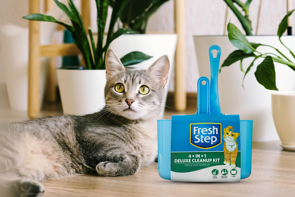 Fresh Step Deluxe Bleu Pâle, esthétique discrète qui s’intègre au coin litière.