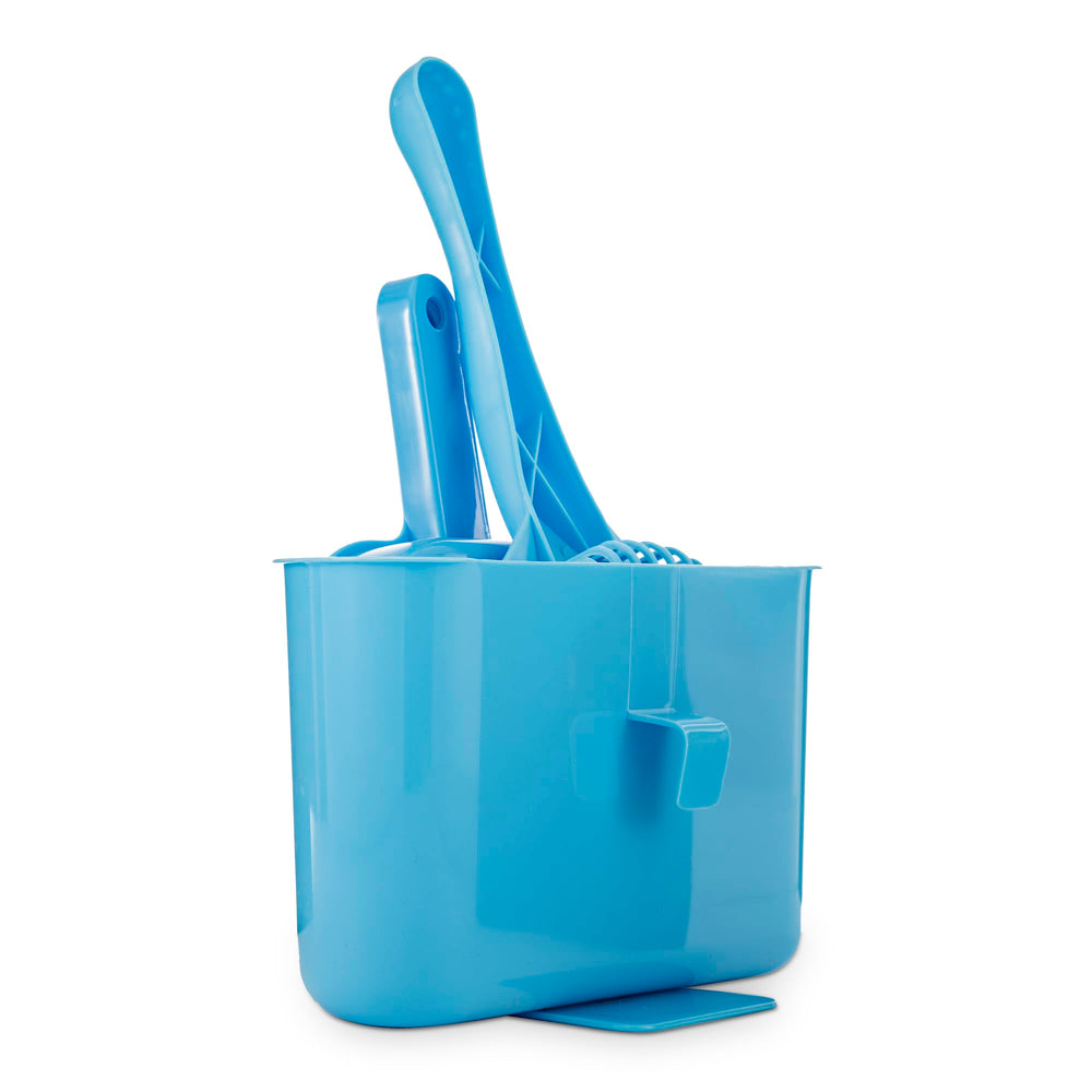 Fresh Step Deluxe Caddy Accroche Litière, tout à portée de main sans encombrement.