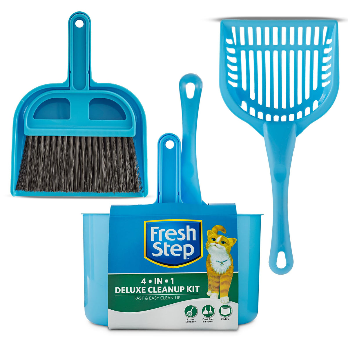 Fresh Step Kit Deluxe, ensemble complet, facilite le nettoyage rapide de la litière.
