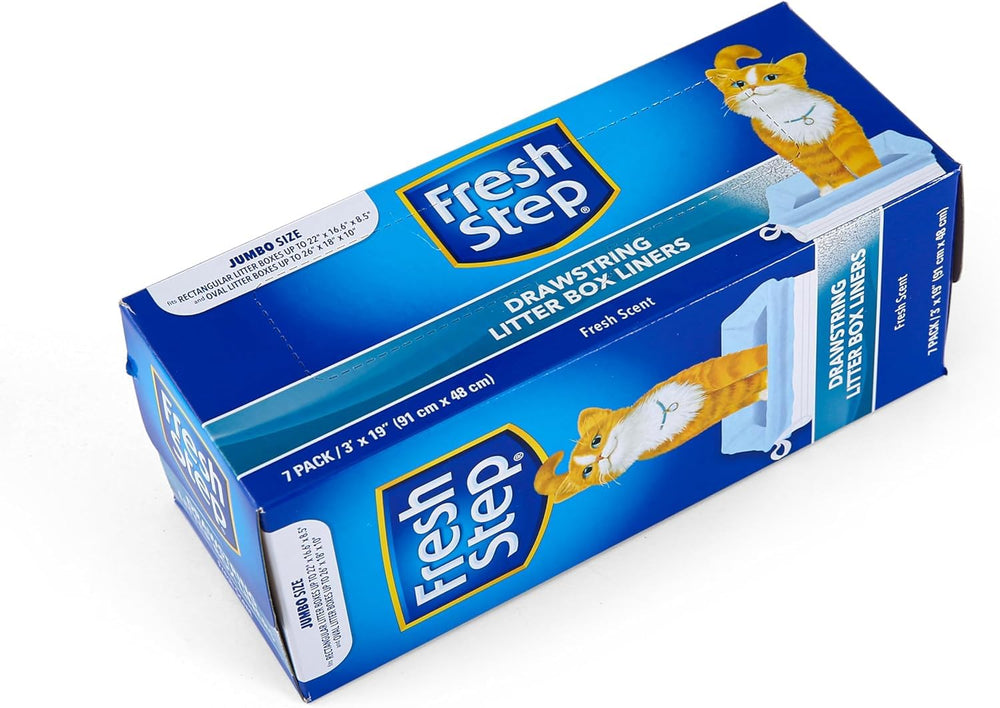 Fresh Step liner avec corde de serrage assure une fermeture sécurisée et évite les déversements.
