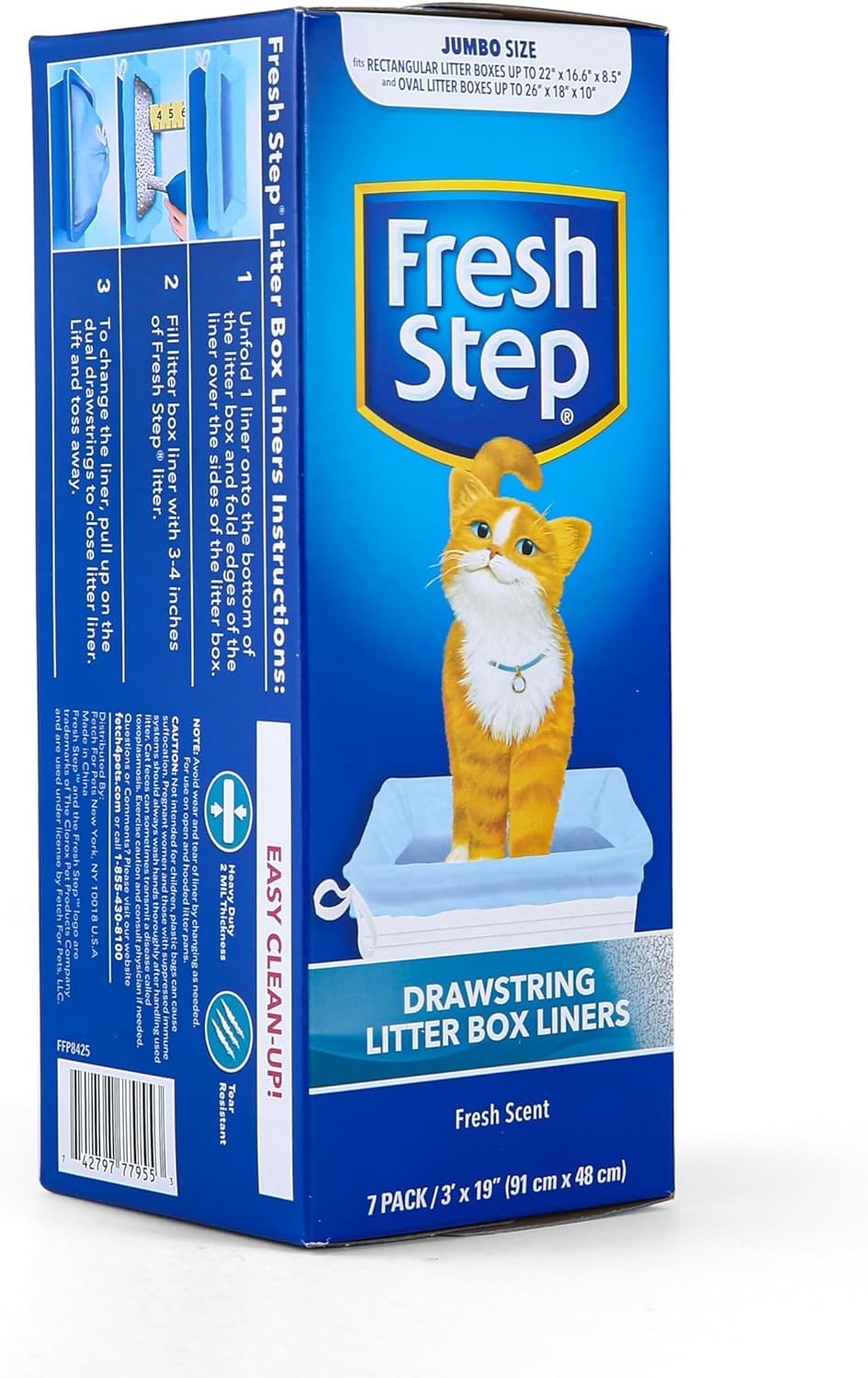 Fresh Step liner couvrant le bord du bac à litière 36 x 19 po.