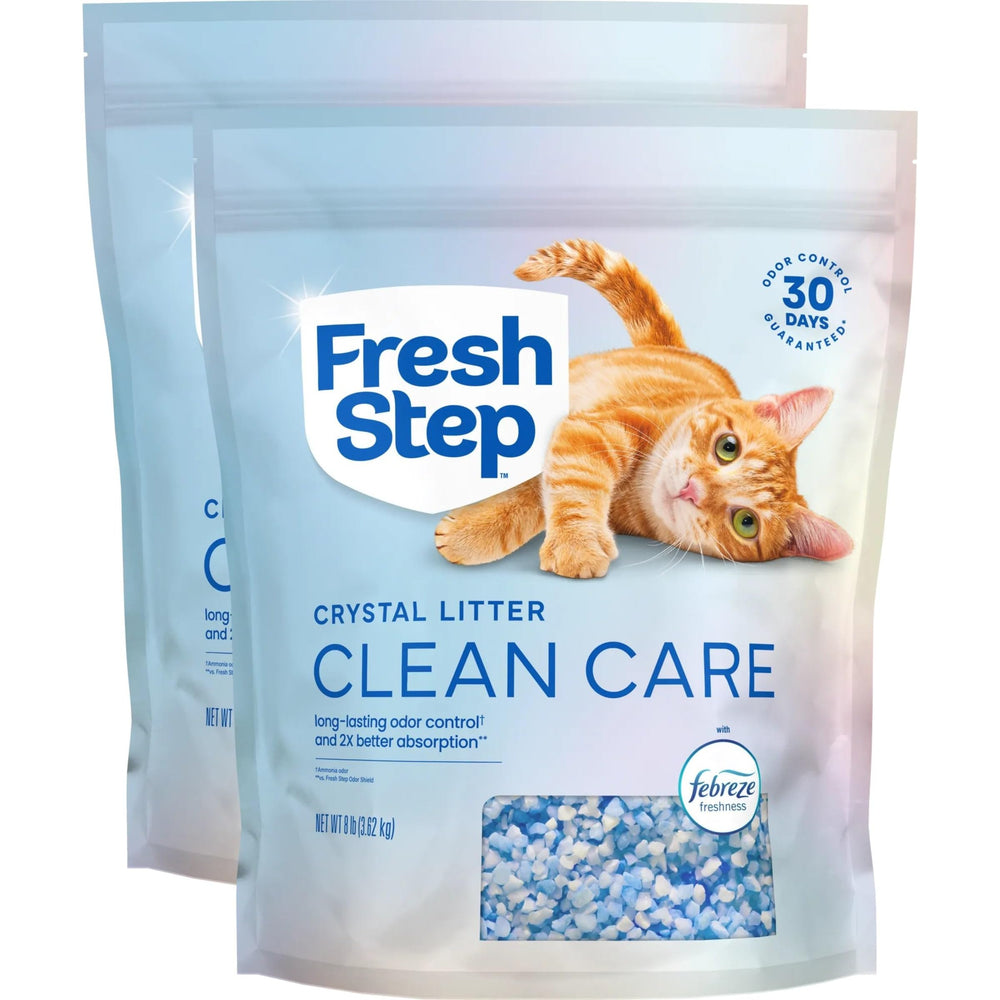 Fresh Step Litière Cristaux Chat — emballage 8 lb, pratique à transporter et manipuler.
