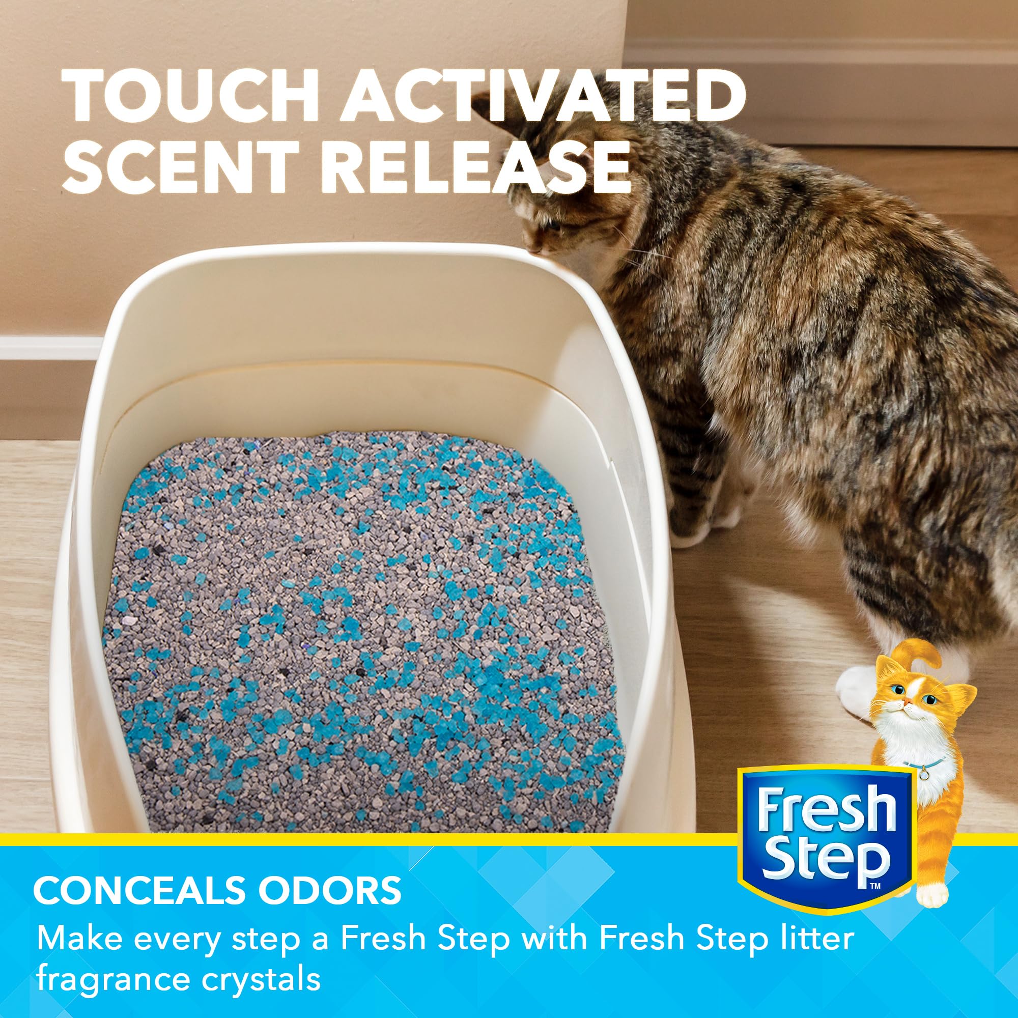 Fresh Step senteur légère parfume l’espace autour de la litière sans être dominante.