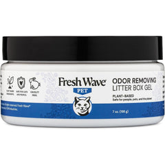 Fresh Wave gel anti-odeurs pour litière, bouteille 7oz près de la boîte