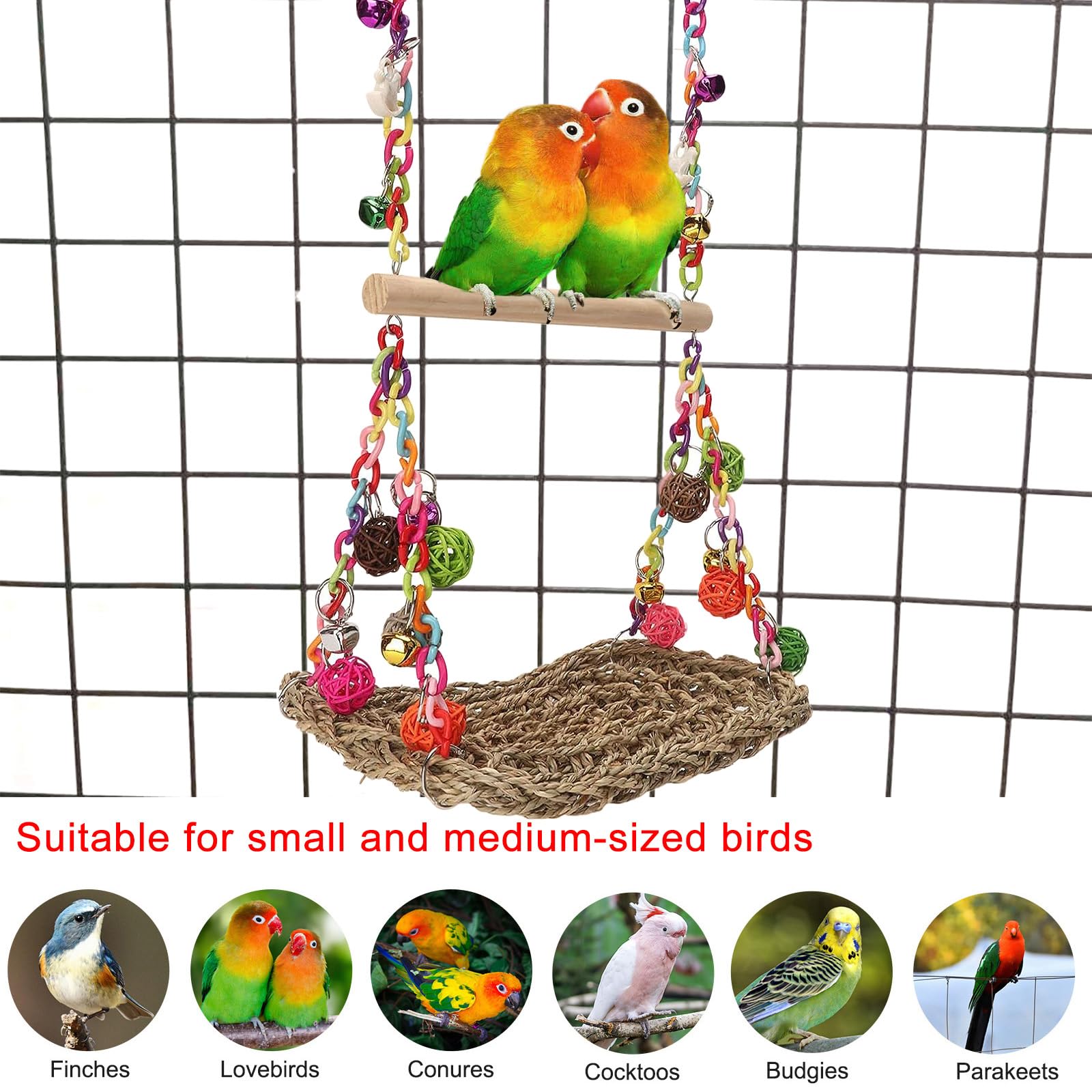 FrgKbTm boules-rattan-cloche-suspendues: attirer l'attention et encourager le jeu.