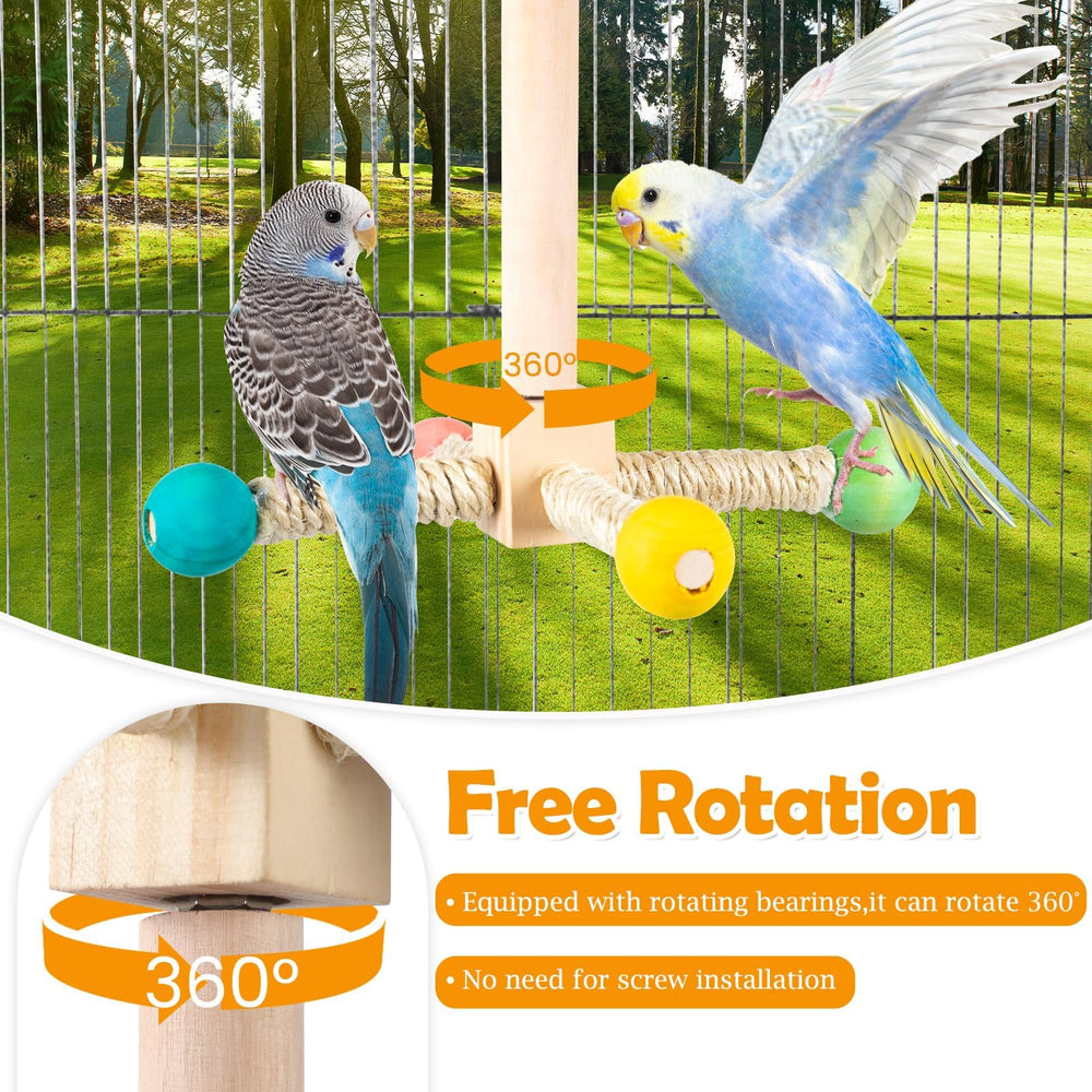 FrgKbTm: jouet interactif rotatif pour oiseaux, favorise l'exercice et l'équilibre.