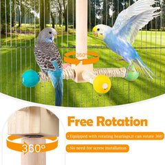 FrgKbTm: jouet interactif rotatif pour oiseaux, favorise l'exercice et l'équilibre.