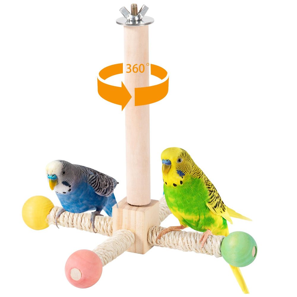 FrgKbTm: perchoirs rotatifs en bois pour petits oiseaux, stimulation et jeu.