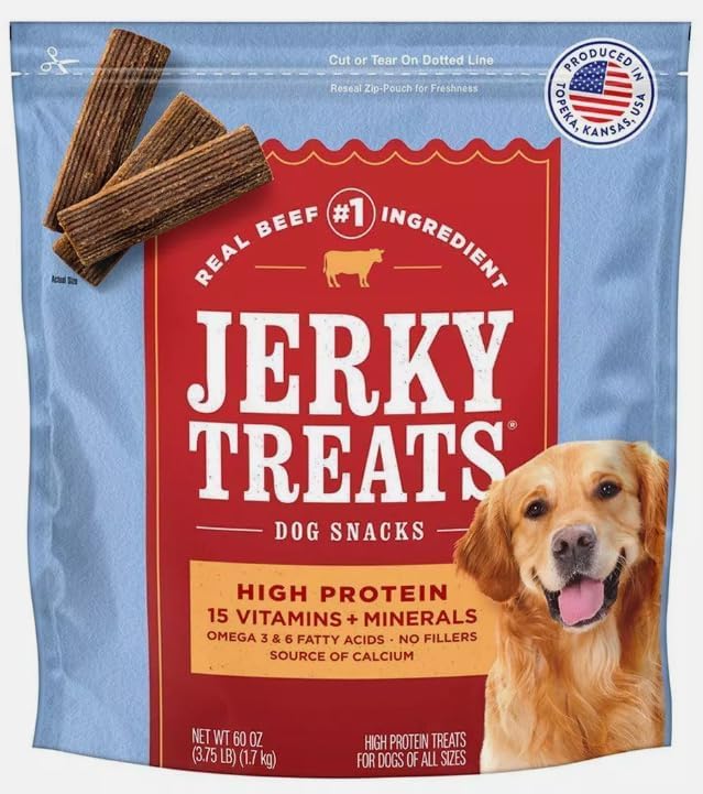 Jerky Treats boeuf américain pour chien, collations protéinées idéales après l'entraînement