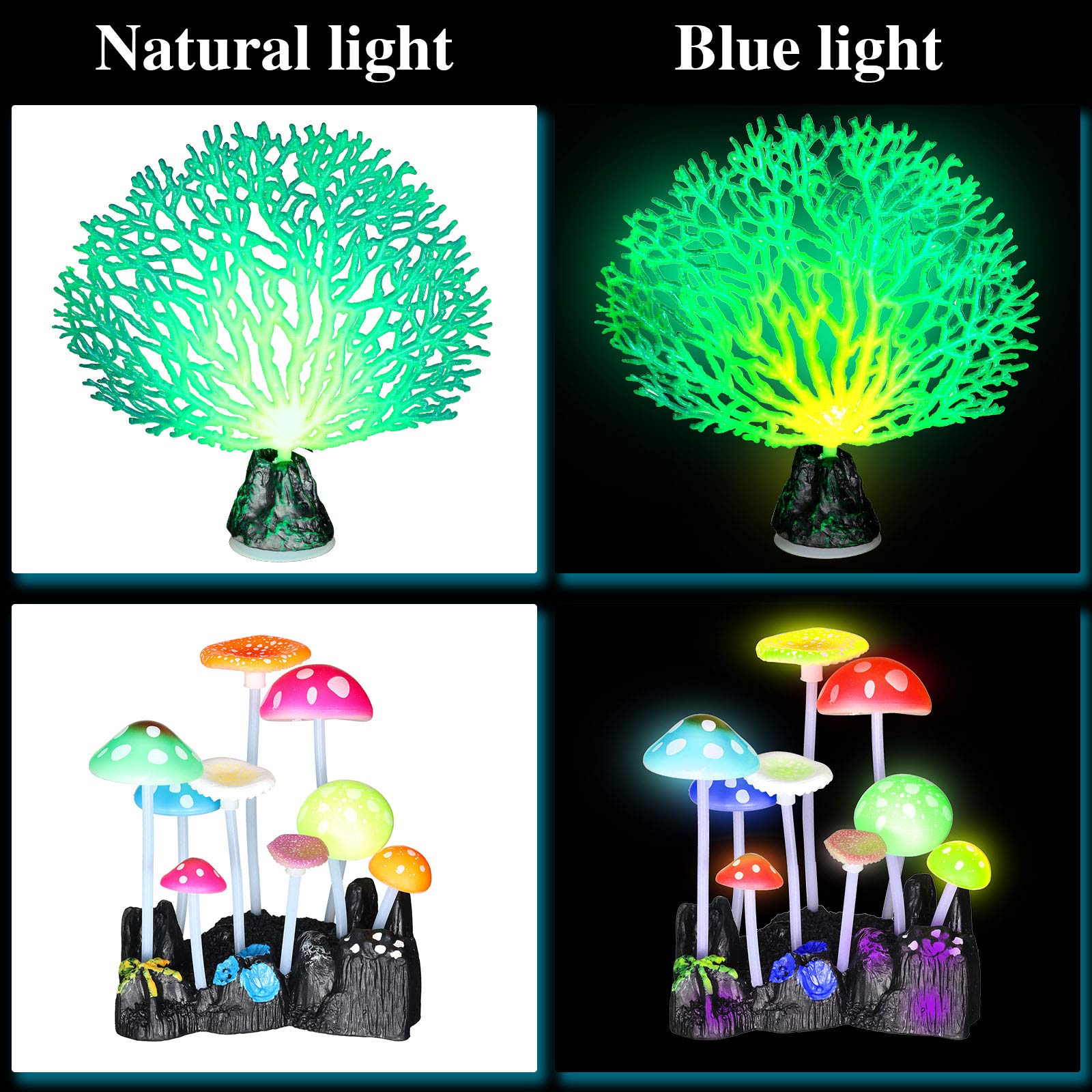 Frienda algue lumineuse kelp rose offrant une lueur douce pour l’aquarium.