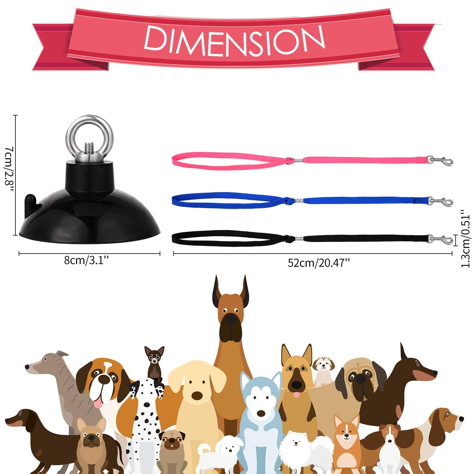 Frienda boucles nylon pour bain animaux offrant fixation fiable
