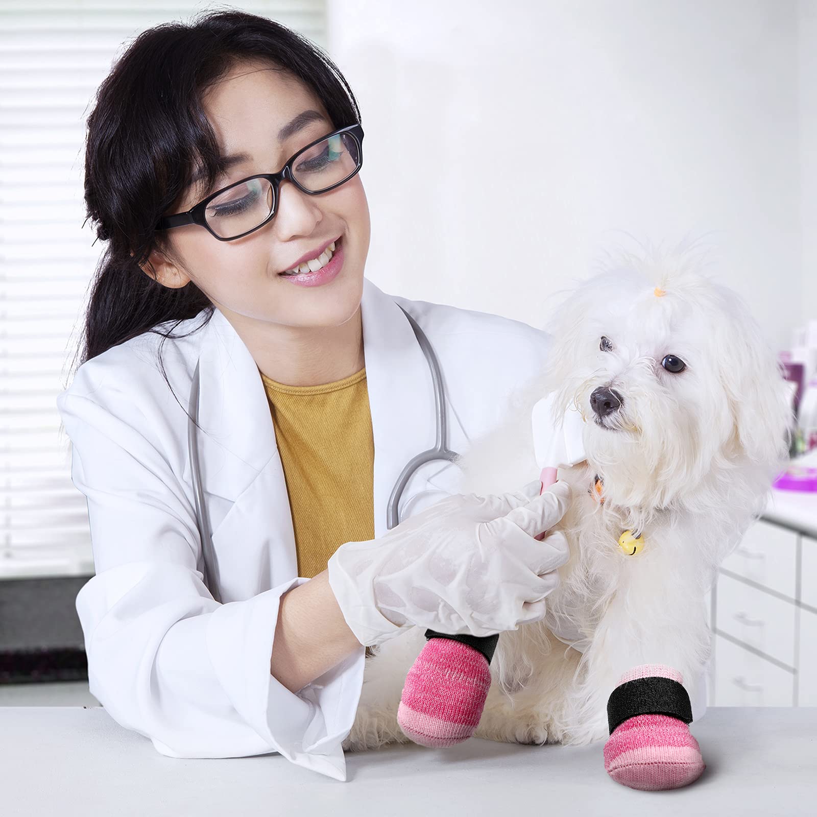 Chaussettes Frienda, patte rose, solution légère pour petits animaux