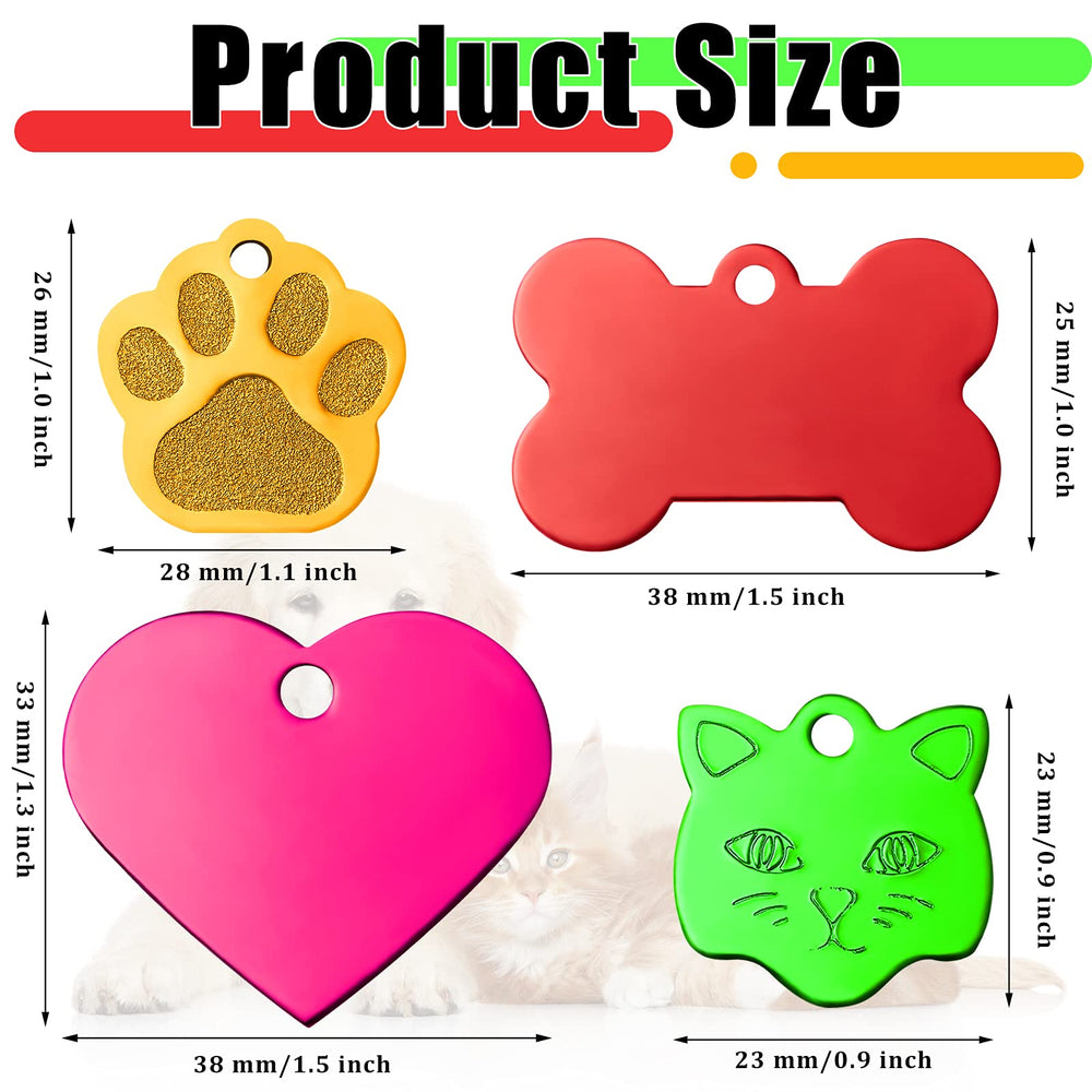 Frienda étiquette os rouge, légère et durable pour collier canin
