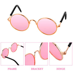 Frienda lunettes chat-chien style rétro en métal, apportant une touche nostalgique lors des jeux.